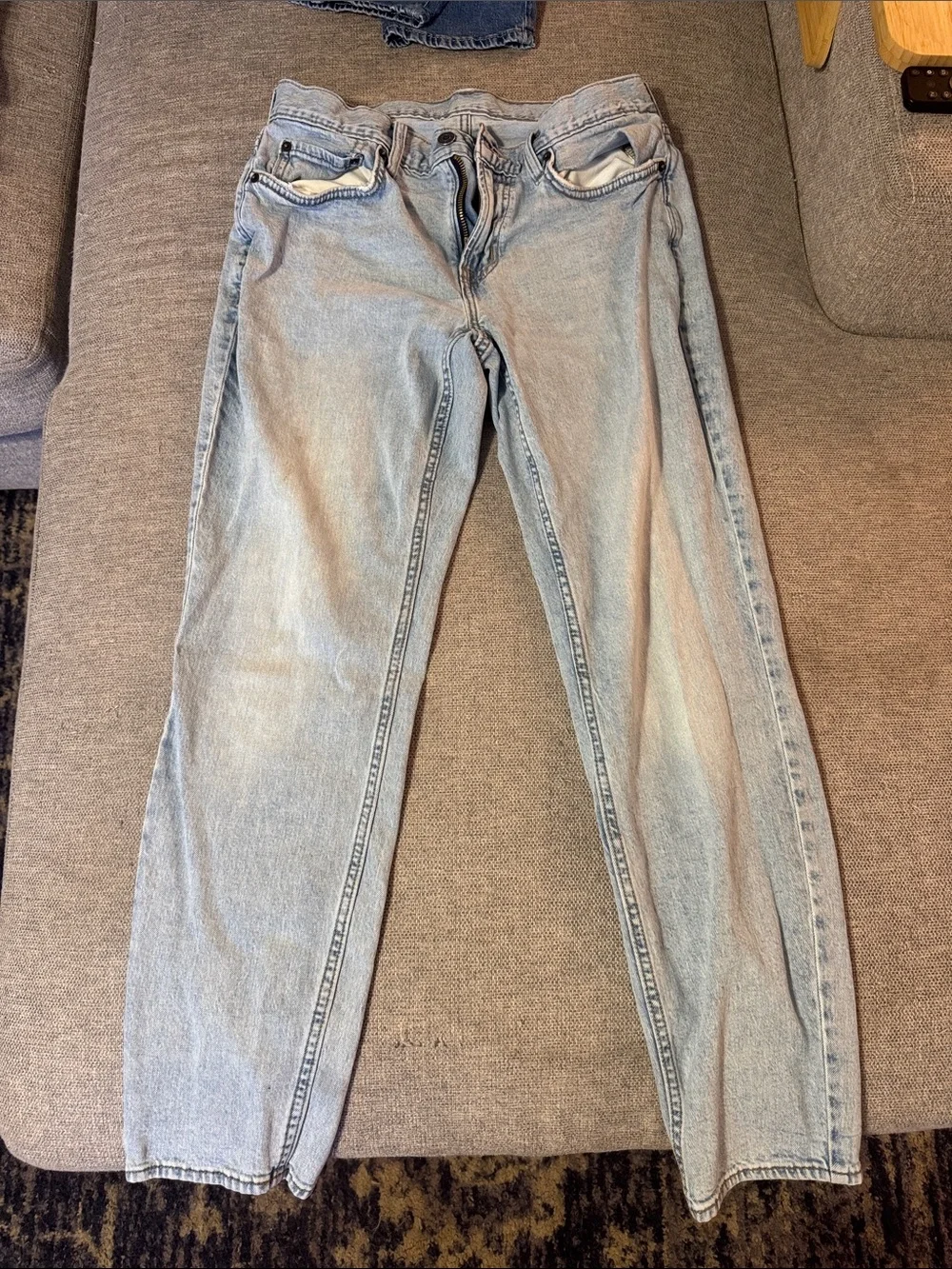 Men’s Light Blue Straight Jeans